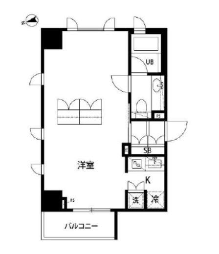 セントラル銀座 1105 間取り図
