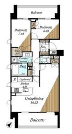 グランドヒルズ三軒茶屋ヒルトップガーデン 6階 間取り図