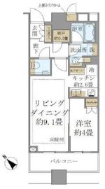 ブリリアタワーズ目黒 19階 間取り図