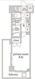 アーベイン早稲田 410 間取り図