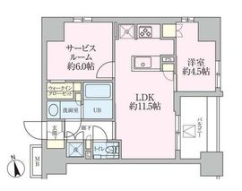 ザ・レジデンス三ノ輪 1301 間取り図