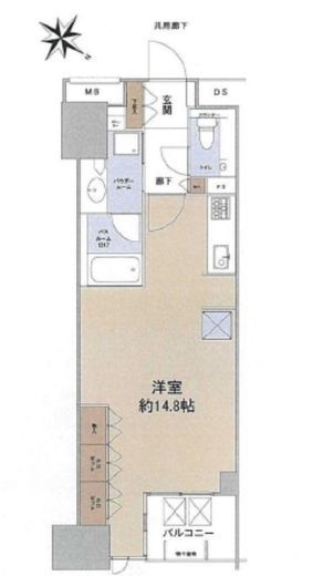 シティハウス東京八重洲通り 13階 間取り図