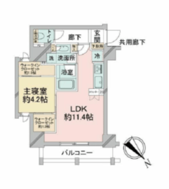 ピアース赤坂 5階 間取り図