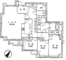 一番町2パークマンション 5階 間取り図