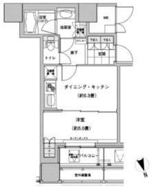 ウエストパークタワー池袋 2301 間取り図