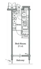 レジディア文京本駒込 204 間取り図