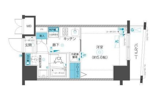 フェニックス武蔵小山 8階 間取り図