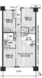 リビオ新宿ザ・レジデンス 1階 間取り図