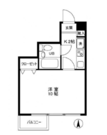 日神パレステージ西麻布 2階 間取り図