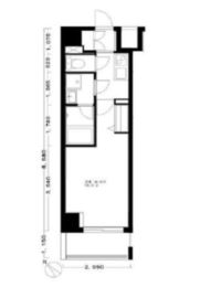 プレミアムコート都立大学 401 間取り図