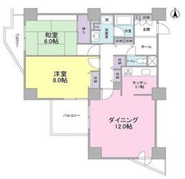 文京グリーンコートビュータワー本駒込 A103 間取り図