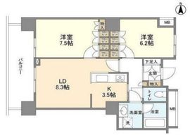 豊洲シエルタワー 25階 間取り図