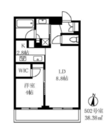 ブランズ南麻布 5階 間取り図