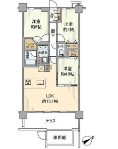 パレステージ大森 1階 間取り図