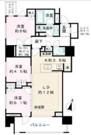 パークホームズ成城 601 間取り図