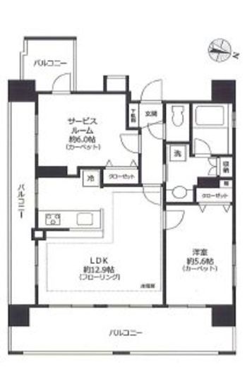 ライオンズマンション西麻布シティ 5階 間取り図