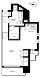 東急ドエルグラフィオ広尾 703 間取り図