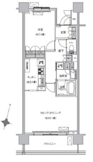リージア経堂テラスガーデン 608 間取り図