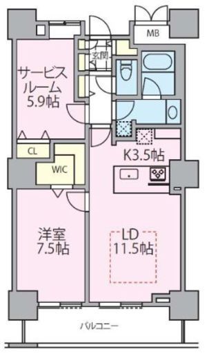 ロイヤルパークスタワー南千住 1815 間取り図