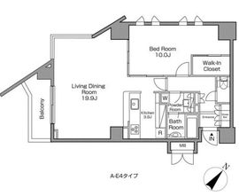 レジディアタワー中目黒 1702 間取り図