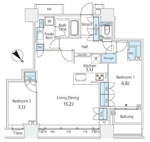 シティタワー武蔵小山 29階 間取り図