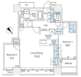 シティタワー武蔵小山 29階 間取り図