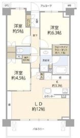 ザ・パークハウス西馬込 3階 間取り図