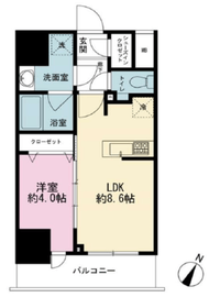 シティインデックス神田 11階 間取り図