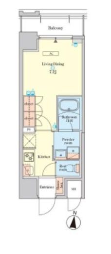 RJRプレシア菊川駅前 802 間取り図