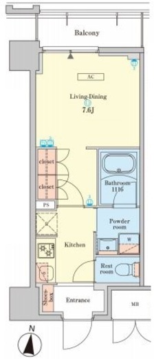 RJRプレシア菊川駅前 1104 間取り図