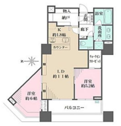 白金タワー 28階 間取り図