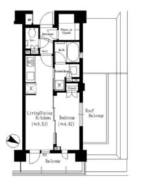 オープンレジデンシア神楽坂若宮町ヒルズ 6階 間取り図