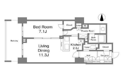 キャナルワーフタワーズウエストタワー 9階 間取り図