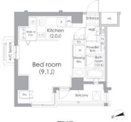 パークハビオ戸越 201 間取り図