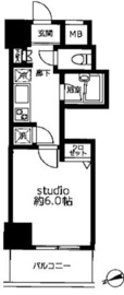 ユニロイヤル西早稲田 13階 間取り図