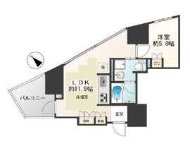 プラウド市谷柳町 5階 間取り図