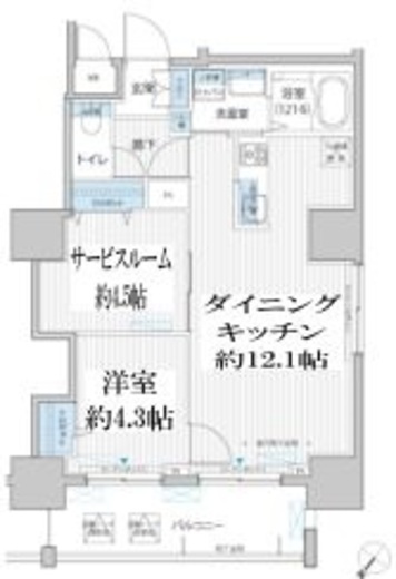 グランデュール富士 1001 間取り図