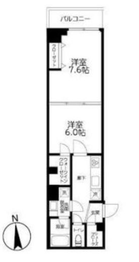 アイルグランデ大田 2階 間取り図