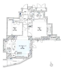 リシェ大井スカイビュー 3階 間取り図