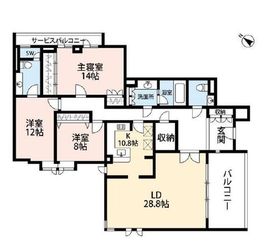 マジェス元麻布ガーデンズ 3階 間取り図