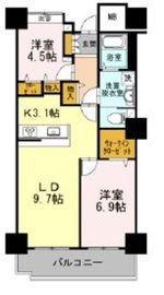 品川シーサイドビュータワー2 1901 間取り図