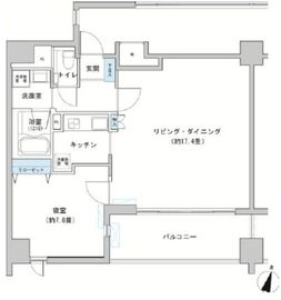 カッシア神田レジデンス 801 間取り図