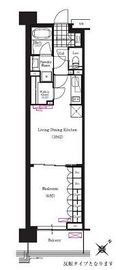 ブリリアイスト三軒茶屋アイビーテラス i107 間取り図