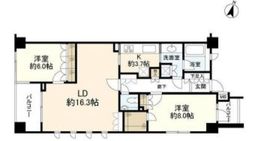 クレマージュ南青山 2階 間取り図