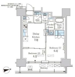 パークアクシス蔵前・春日通り 703 間取り図