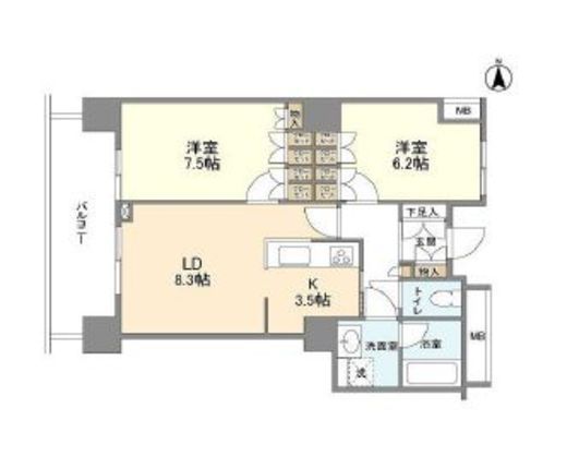 豊洲シエルタワー 20階 間取り図
