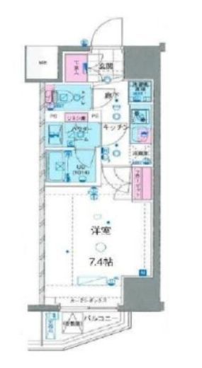 ジェノヴィア新宿早稲田グリーンヴェール 8階 間取り図