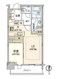 グローバルフロントタワー 11階 間取り図