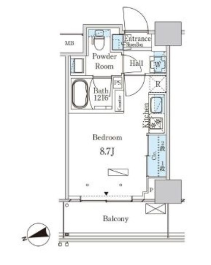 パークアクシス大塚ステーションゲートタワー 511 間取り図