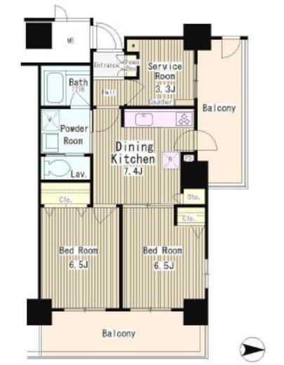 イーストコア曳舟一番館 9階 間取り図